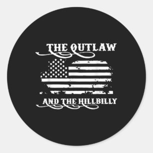 Trump Vance 2024 Outlaw Hillbilly Classic Round Sticker