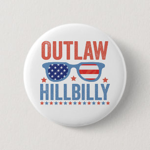 Trump Vance 2024 Outlaw Hillbilly Election 6 Cm Round Badge