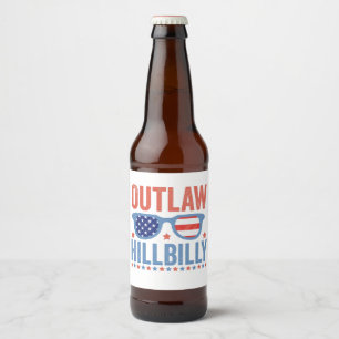 Trump Vance 2024 Outlaw Hillbilly Election Beer Bottle Label