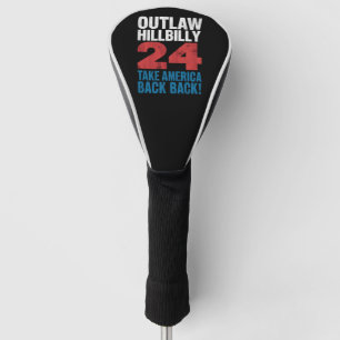 Trump Vance 2024 Outlaw Hillbilly US Flag Vintage Golf Head Cover