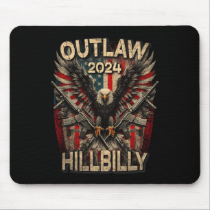 Trump Vance 2024 Outlaw Hillbilly Usa Flag Vintage Mouse Pad
