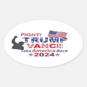 TRUMP VANCE 2024 OVAL STICKER