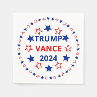 Trump, Vance 2024 Paper Napkins, Standard Cocktail Napkin