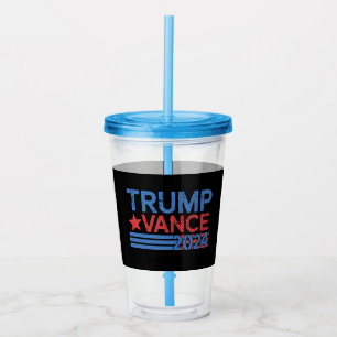 Trump Vance 2024 President 47 USA Vintage Acrylic Tumbler