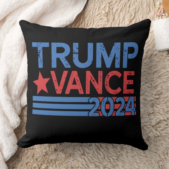Trump Vance 2024 President 47 USA Vintage Cushion (Blanket)
