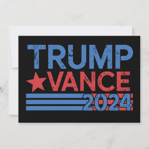 Trump Vance 2024 President 47 USA Vintage Invitation