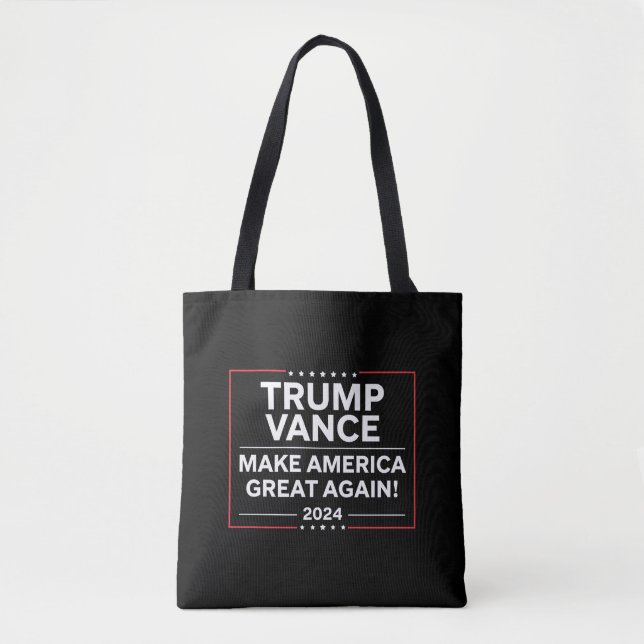 Trump Vance 2024 President JD Vance Vice MAGA Tote Bag (Front)