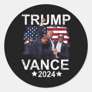 Trump Vance 2024 President Trump Supporter Re-elec Classic Round Sticker