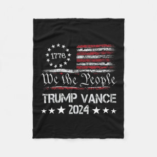 Trump Vance 2024 President Trump Supporter Re-elec Fleece Blanket
