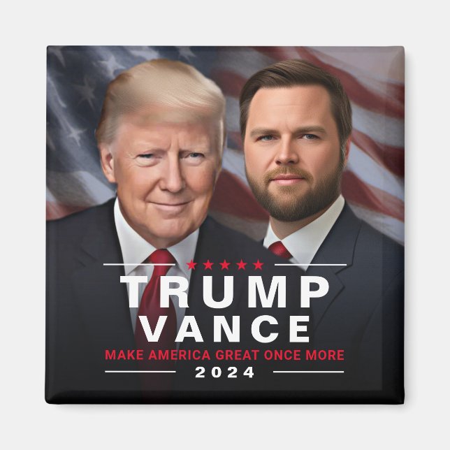 Trump Vance 2024 President VP Campaign    Magnet (Front)