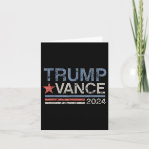 Trump Vance 2024 Retro Stripe Trump Jd Vance Card