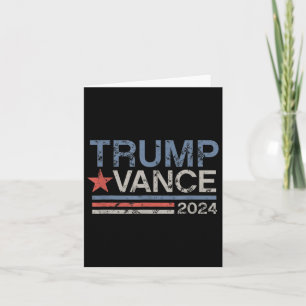 Trump Vance 2024 Retro Stripe Trump Jd Vance Card