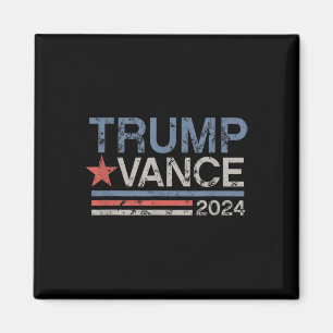 Trump Vance 2024 Retro Stripe Trump Jd Vance Magnet