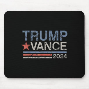 Trump Vance 2024 Retro Stripe Trump Jd Vance  Mouse Pad