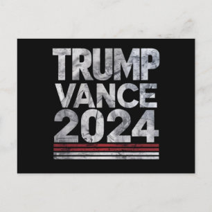 Trump Vance 2024 Retro Vintage US Election Postcard