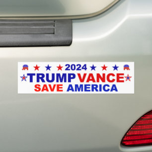 Trump Vance 2024 Save America Bumper Sticker