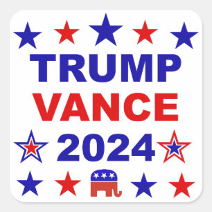 Trump Vance 2024 Square Sticker
