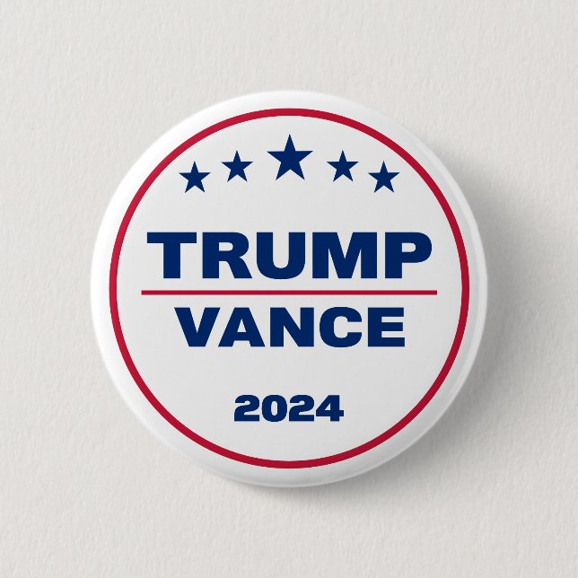 Trump Vance 2024 Take America Back 2024 Election 6 Cm Round Badge (Front)
