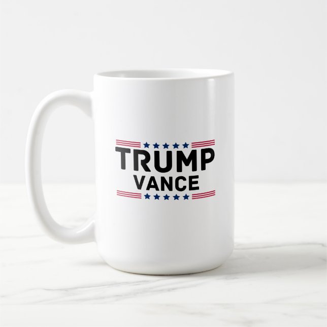 Trump Vance 2024 Trump Support Election Gift Coffee Mug (Left)
