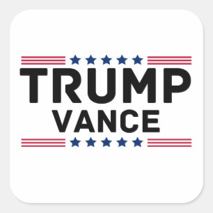 Trump Vance 2024 Trump Support Election Gift Square Sticker