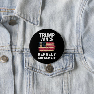 Trump Vance 2024 Trump Vance Kennedy Checkmate 7.5 Cm Round Badge