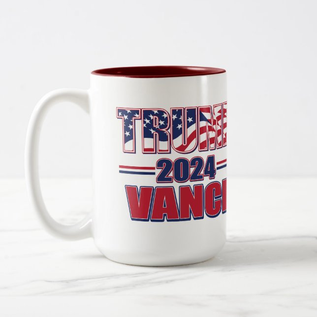 Trump Vance 2024 Two-Tone Coffee Mug (Left)