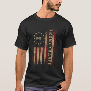 Trump Vance 2024 US Flag Vintage Trump is back in T-Shirt
