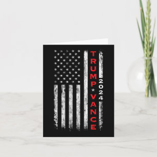 Trump Vance 2024 Vintage Subdued Vertical Flag Card