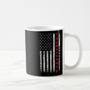 Trump Vance 2024 Vintage Subdued Vertical Flag Coffee Mug