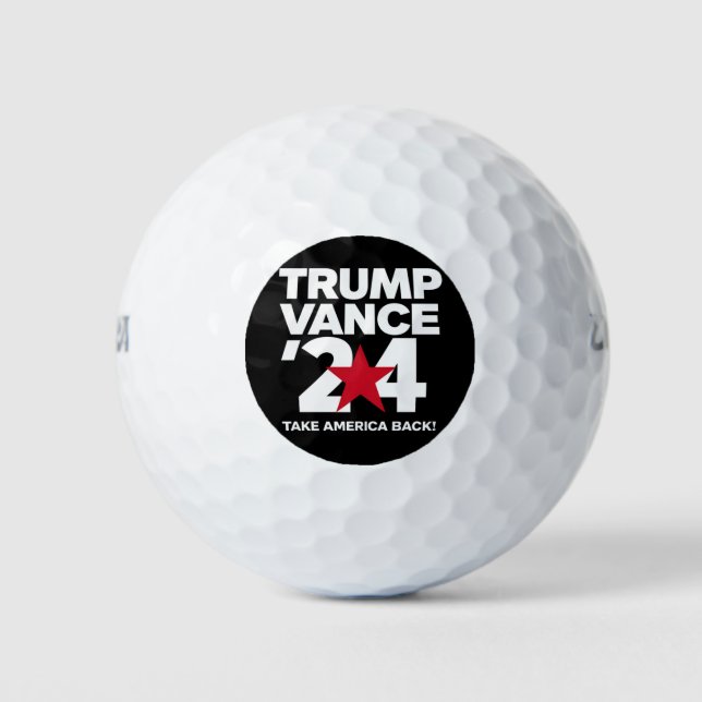 Trump Vance 2024 Vote Trump 2024 Election Golf Balls (Front)