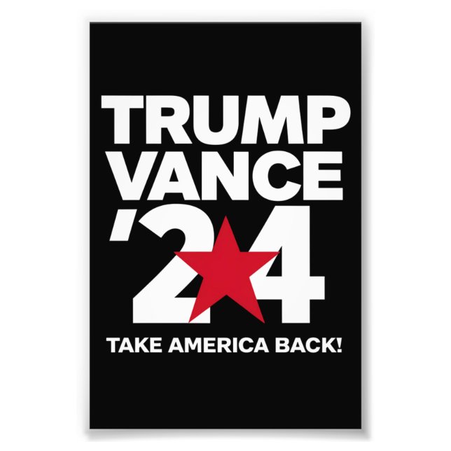 Trump Vance 2024 Vote Trump 2024 Election Photo Print (Front)
