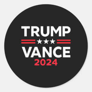 Trump Vance 2025 American Flag Gift Election 2025 Classic Round Sticker