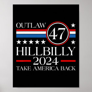 Trump Vance 2025 Donald Trump J.d. Vance Outlaw An Poster