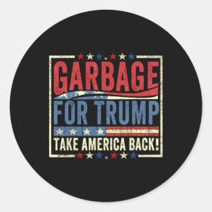 Trump Vance 2025 Proud To Be Garbyge Presidential Classic Round Sticker