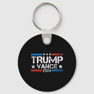 Trump Vance 2025 Retro Stripe Trump Jd Vance 1 Key Ring
