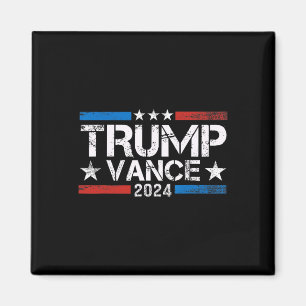 Trump Vance 2025 Retro Stripe Trump Jd Vance 1  Magnet