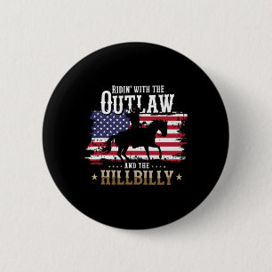 Trump Vance 2025 Ridin' With The Outlaw Hillbilly 6 Cm Round Badge