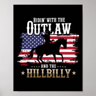 Trump Vance 2025 Ridin' With The Outlaw Hillbilly  Poster