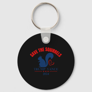 Trump Vance 2025 Save The Squirrels Key Ring