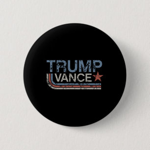 Trump Vance 2025 Vintage Grunge Retro Stripe Retro 6 Cm Round Badge