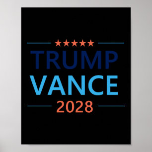 Trump Vance 2028 For President Election 28 Republi Poster