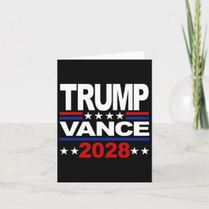 Trump Vance 2028 Republican Third Term President Card