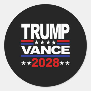 Trump Vance 2028 Republican Third Term President Classic Round Sticker