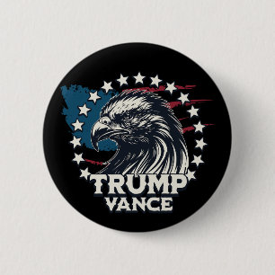 Trump Vance 6 Cm Round Badge
