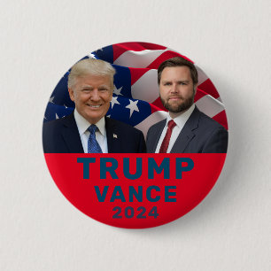 Trump Vance 6 Cm Round Badge