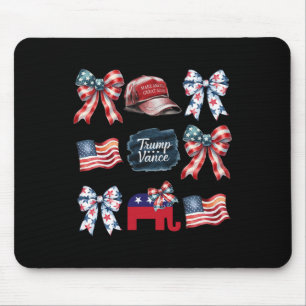 Trump Vance Bow Coquette Vote Presidential 2024 El Mouse Pad