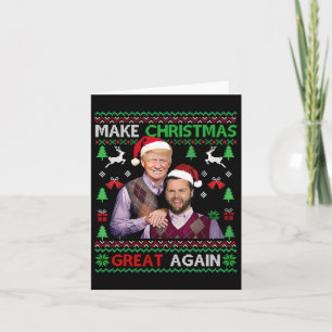 Trump Vance Brothers Funny Make Christmas Great Ag Card
