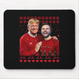 Trump Vance Brothers Funny Red Ugly Christmas Xmas Mouse Pad