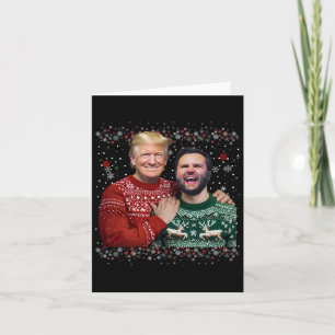 Trump Vance Brothers Funny Ugly Christmas Xmas Swe Card