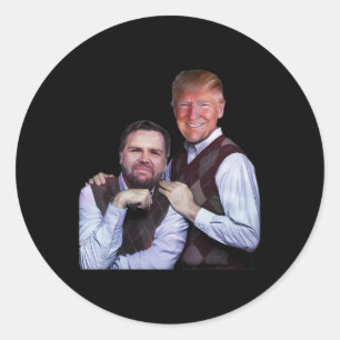 Trump Vance Brothers Parody Trump President  Classic Round Sticker